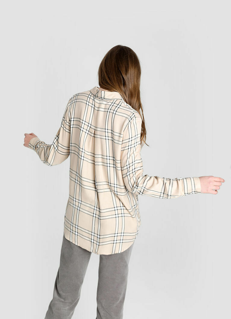 Рубашка из вискозы в клетку (LS2V91-T2) купить за 599 руб. в интернет ...
